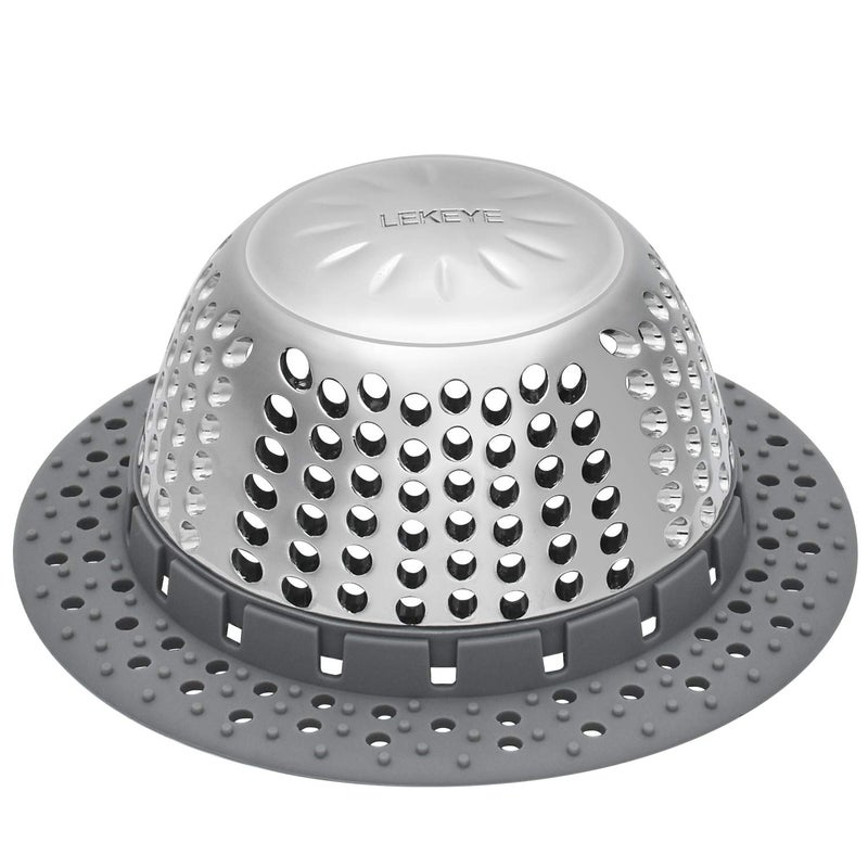 LEKEYE Drain Hair Catcher/Bathtub Drain Cover/Drain Protector for Pop-Up & Regular Drains(Patented Product) - Image 1
